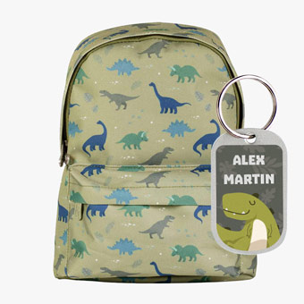 Mini zaino Dinosauri A Little Lovely Company personalizzabile Stikets