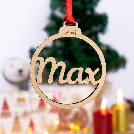 Palline di Natale in Plex personalizzate con Nome