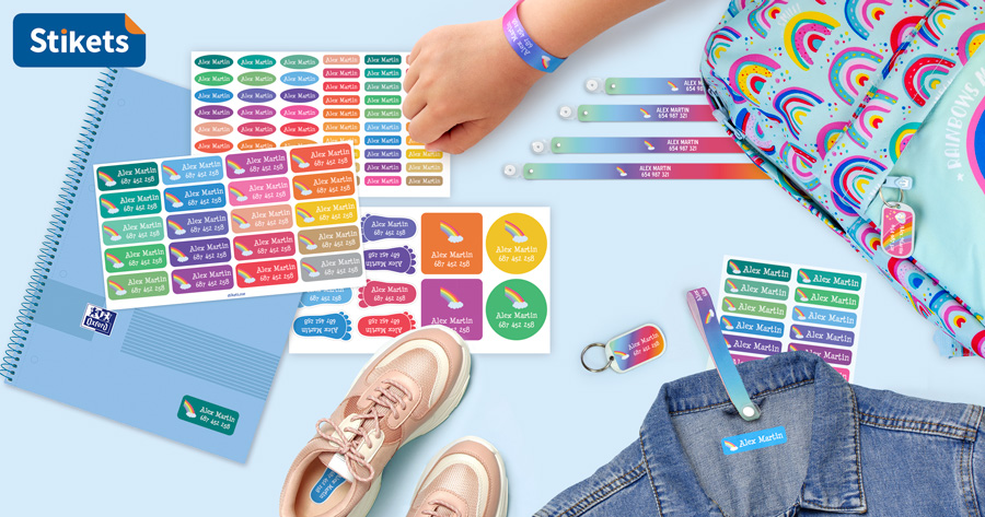 Stikets Pack 112 Etichette Personalizzate - Per Vestiti, Scuola, Asilo E Bagagli | Con QR Code Anti-Smarrimento