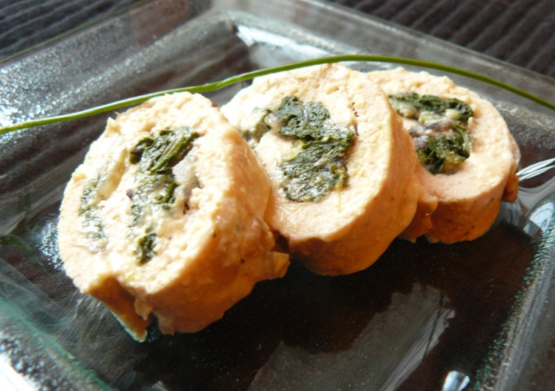 Involtini di pollo e spinaci