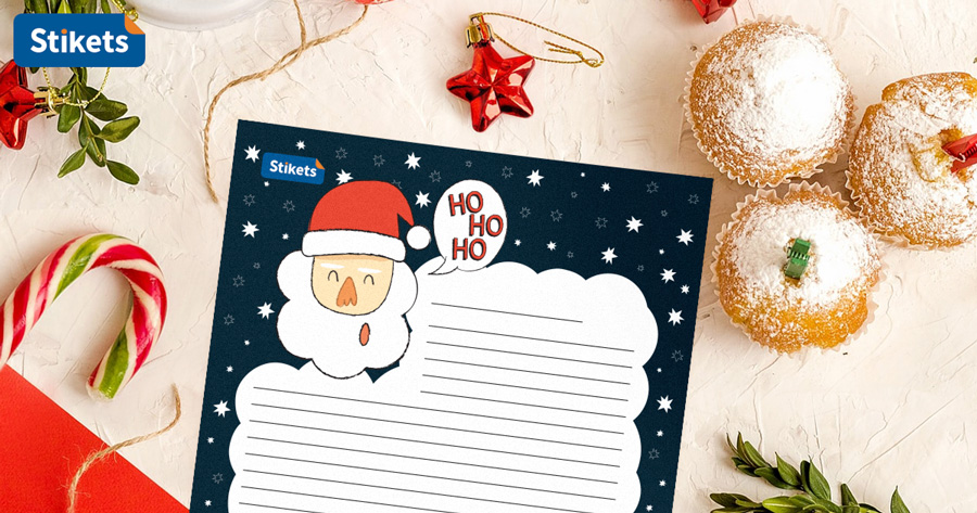 Scrivere La Lettera A Babbo Natale Lettera di Babbo Natale e Rudolph da scrivere - Stikets