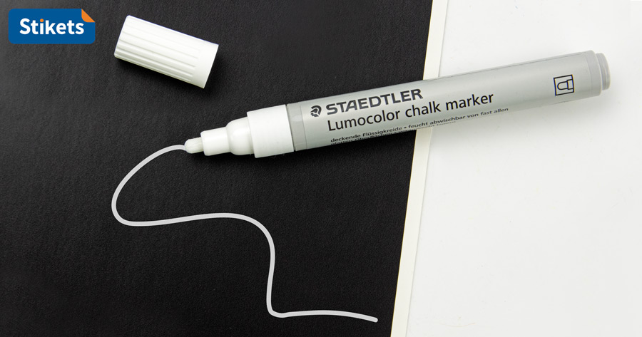 Pennarello A Gesso Liquido Securit - Bianco, Resistente All'Acqua, Punta 2-6mm - Foto 8